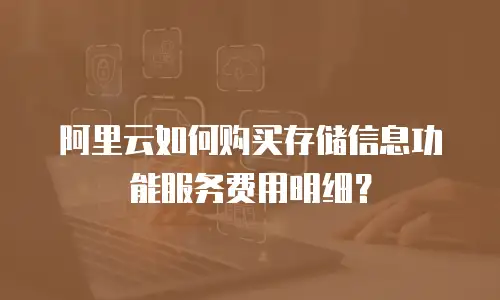 阿里云如何购买存储信息功能服务费用明细？