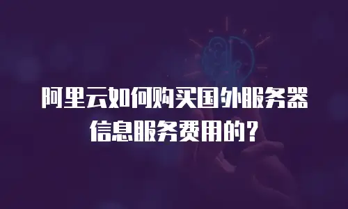 阿里云如何购买国外服务器信息服务费用的？