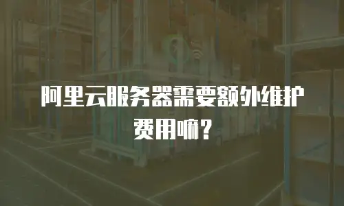阿里云服务器需要额外维护费用嘛？