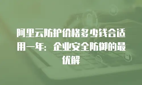 阿里云防护价格多少钱合适用一年：企业安全防御的最优解