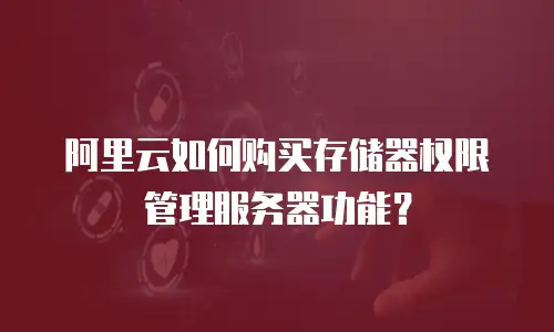 阿里云如何购买存储器权限管理服务器功能？