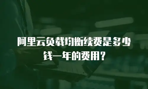 阿里云负载均衡续费是多少钱一年的费用？
