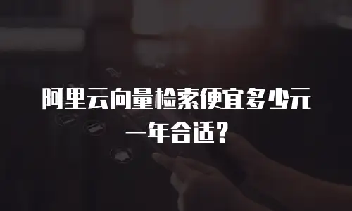 阿里云向量检索便宜多少元一年合适？