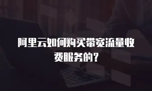 阿里云如何购买带宽流量收费服务的？