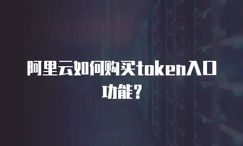 阿里云如何购买token入口功能？