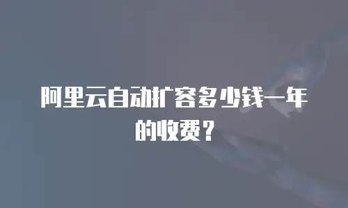 阿里云自动扩容多少钱一年的收费？