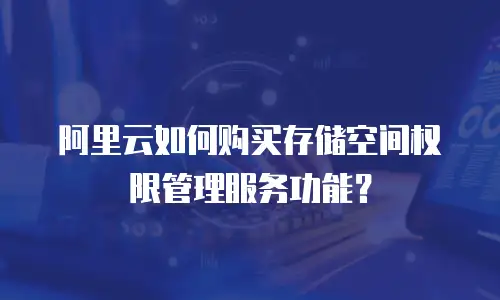 阿里云如何购买存储空间权限管理服务功能？