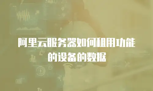 阿里云服务器如何租用功能的设备的数据