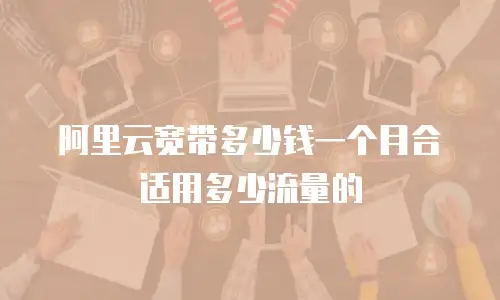 阿里云宽带多少钱一个月合适用多少流量的