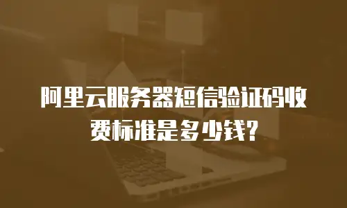 阿里云服务器短信验证码收费标准是多少钱？