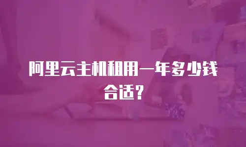 阿里云主机租用一年多少钱合适？