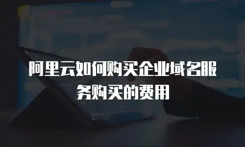 阿里云如何购买企业域名服务购买的费用
