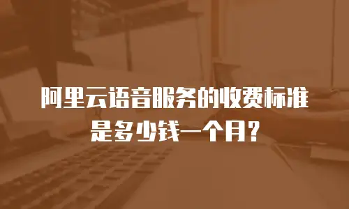阿里云语音服务的收费标准是多少钱一个月？