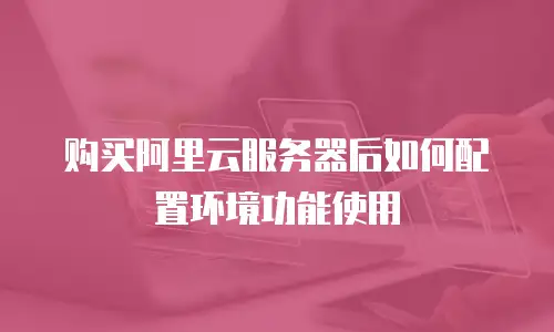 购买阿里云服务器后如何配置环境功能使用