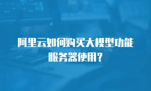 阿里云如何购买大模型功能服务器使用？