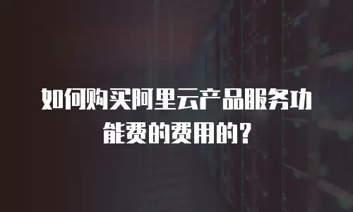 如何购买阿里云产品服务功能费的费用的？