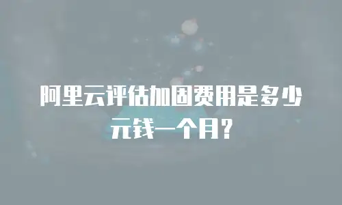 阿里云评估加固费用是多少元钱一个月？