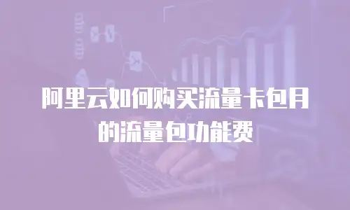 阿里云如何购买流量卡包月的流量包功能费