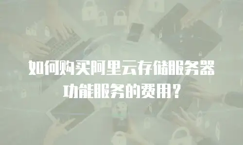 如何购买阿里云存储服务器功能服务的费用？
