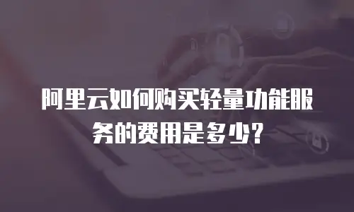 阿里云如何购买轻量功能服务的费用是多少？