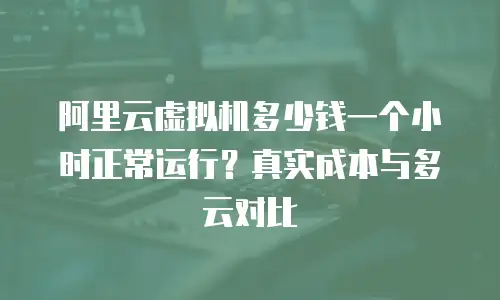 阿里云虚拟机多少钱一个小时正常运行？真实成本与多云对比