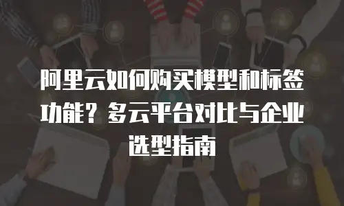 阿里云如何购买模型和标签功能？多云平台对比与企业选型指南