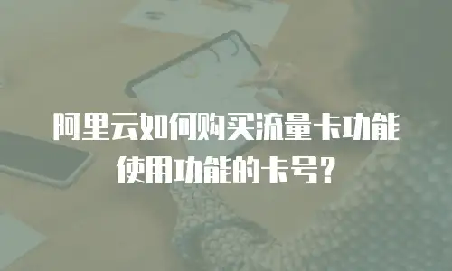 阿里云如何购买流量卡功能使用功能的卡号？