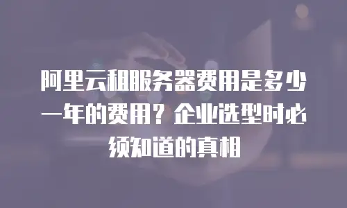阿里云租服务器费用是多少一年的费用？企业选型时必须知道的真相