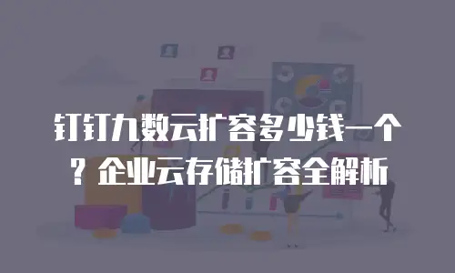 钉钉九数云扩容多少钱一个？企业云存储扩容全解析