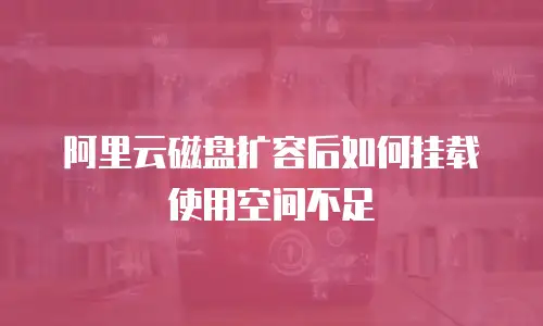 阿里云磁盘扩容后如何挂载使用空间不足