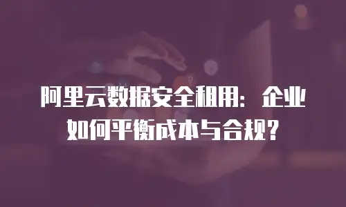阿里云数据安全租用：企业如何平衡成本与合规？