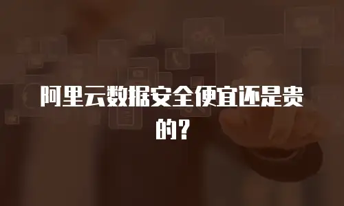阿里云数据安全便宜还是贵的？