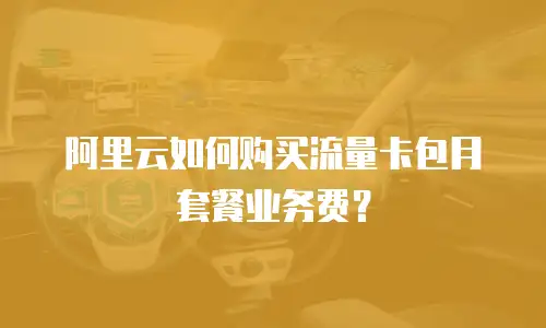 阿里云如何购买流量卡包月套餐业务费？
