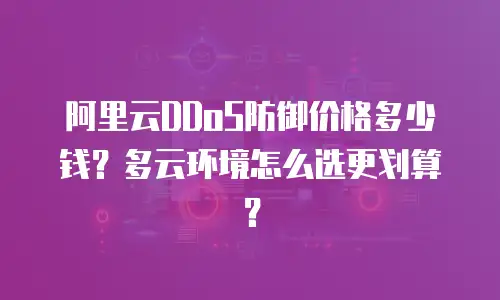 阿里云DDoS防御价格多少钱？多云环境怎么选更划算？