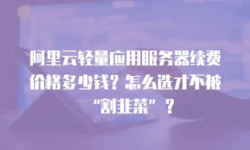 阿里云轻量应用服务器续费价格多少钱？怎么选才不被“割韭菜”？