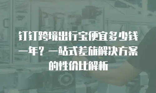 钉钉跨境出行宝便宜多少钱一年？一站式差旅解决方案的性价比解析
