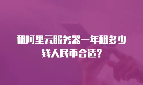 租阿里云服务器一年租多少钱人民币合适？