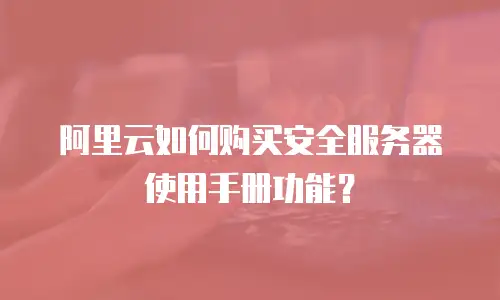阿里云如何购买安全服务器使用手册功能？