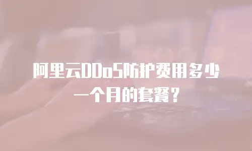 阿里云DDoS防护费用多少一个月的套餐？