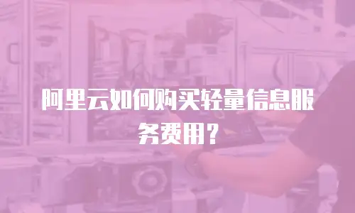 阿里云如何购买轻量信息服务费用？