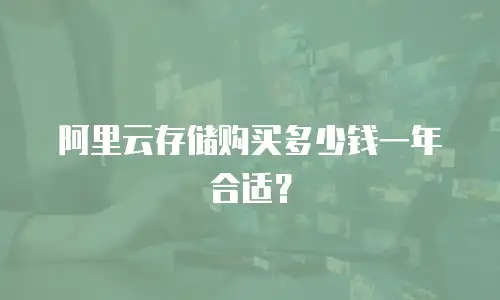 阿里云存储购买多少钱一年合适？