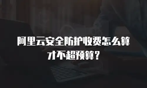 阿里云安全防护收费怎么算才不超预算？
