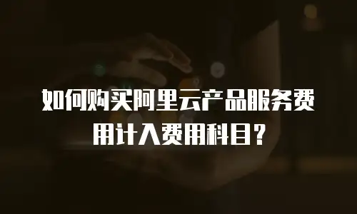 如何购买阿里云产品服务费用计入费用科目？