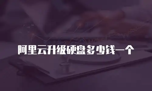 阿里云升级硬盘多少钱一个