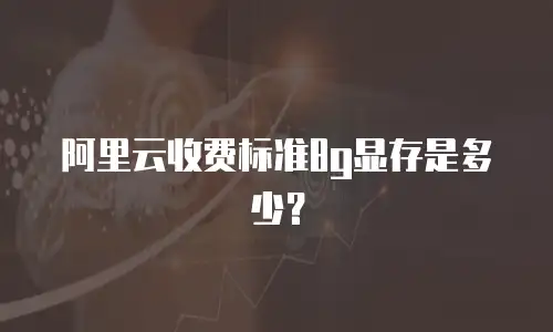 阿里云收费标准8g显存是多少？