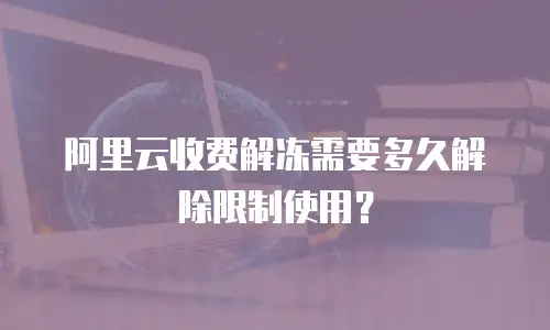 阿里云收费解冻需要多久解除限制使用？