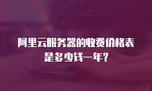 阿里云服务器的收费价格表是多少钱一年？