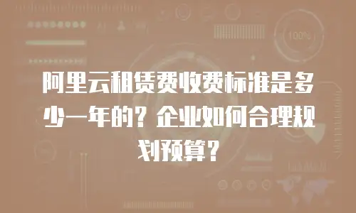 阿里云租赁费收费标准是多少一年的？企业如何合理规划预算？