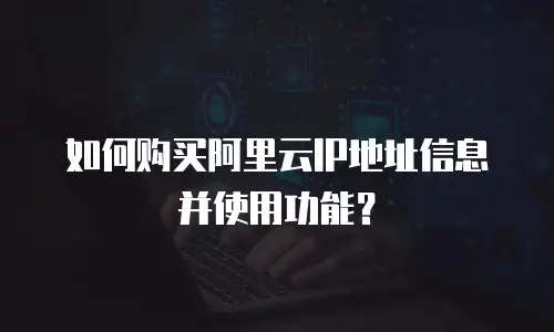 如何购买阿里云IP地址信息并使用功能？