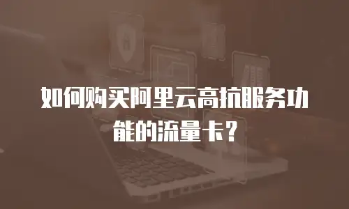 如何购买阿里云高抗服务功能的流量卡？